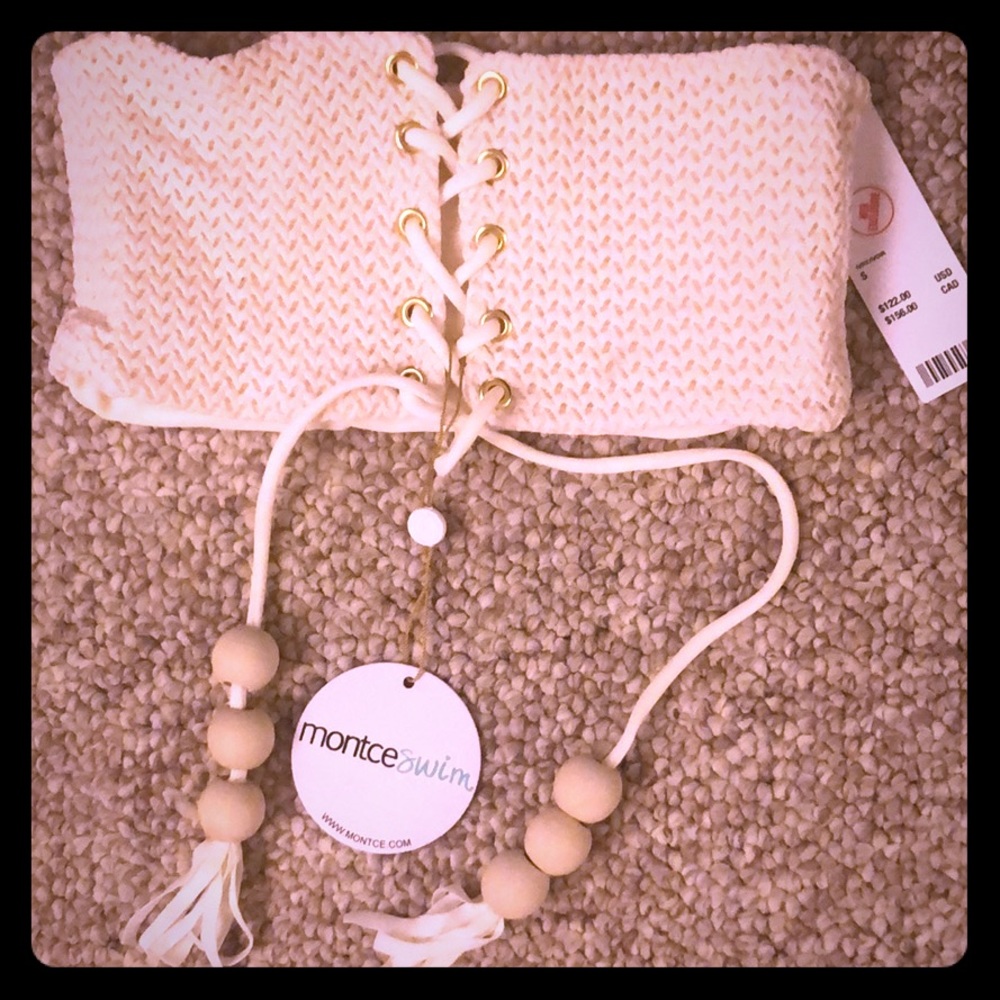 Montce BONE crochet bikini top. Retails $122.